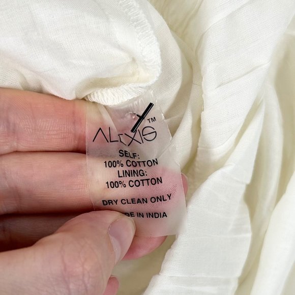 Alexis 100% Cotton Floral Embroidery Peasant Maxi Dress - Picture 10 of 10